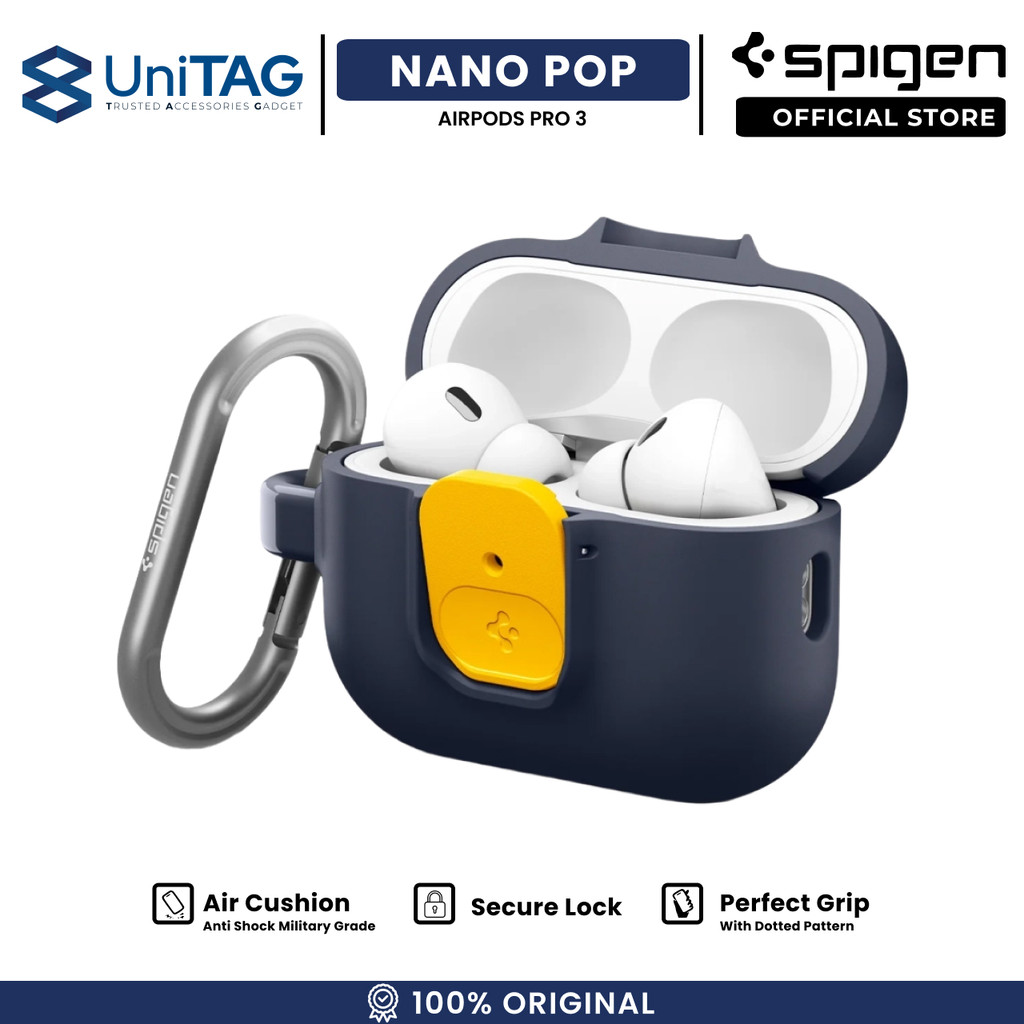 Case for AirPods Pro 3 Spigen Nano Pop Silicone Cover Shockproof Protective Casing by UniTAG