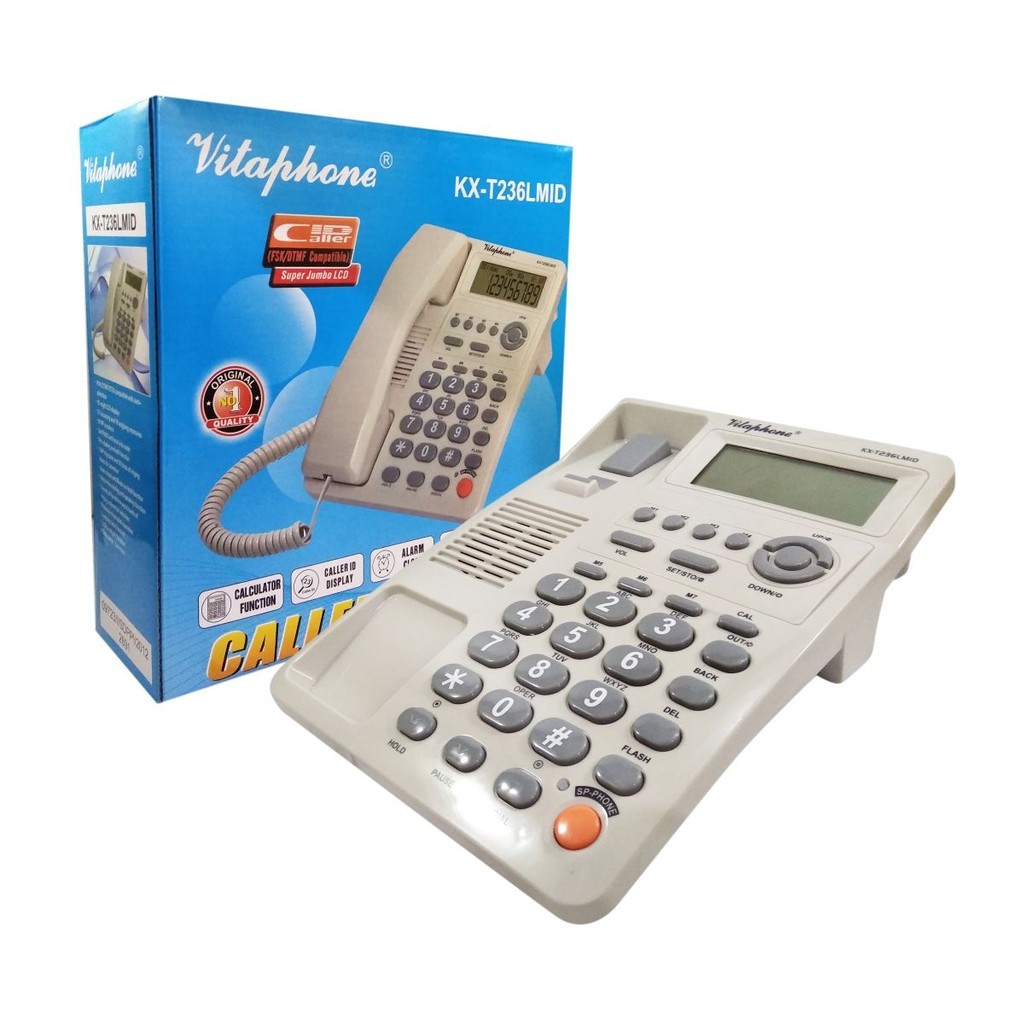 PROMOTelepon Telephone Telp Rumah Kantor /Hotel/Rumah Telpon Vitaphone KX-T236LMID 236READY