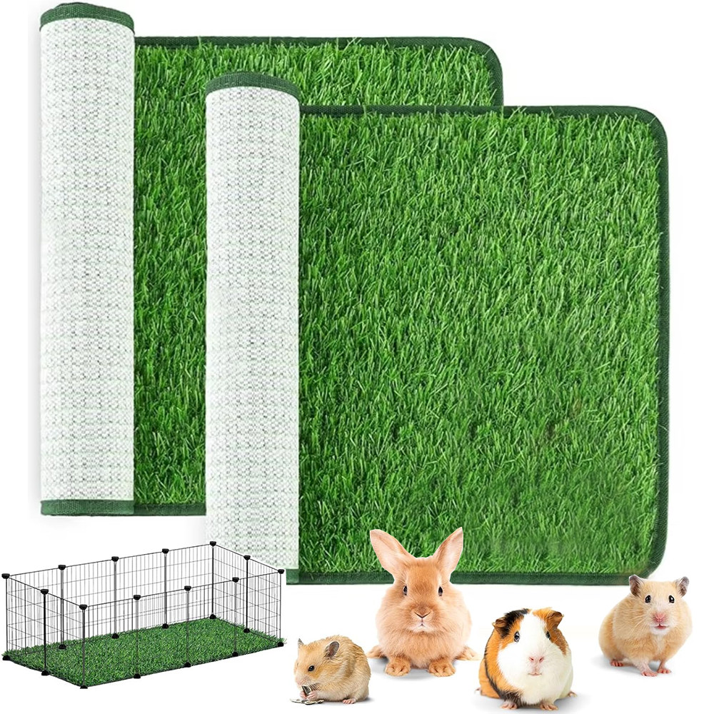 Guinea Pig Pee Pad Fake Grass Rug Rabbit Grass Mat Dog Grass Pee Pad Artificial Turf Pet Grass Mat R