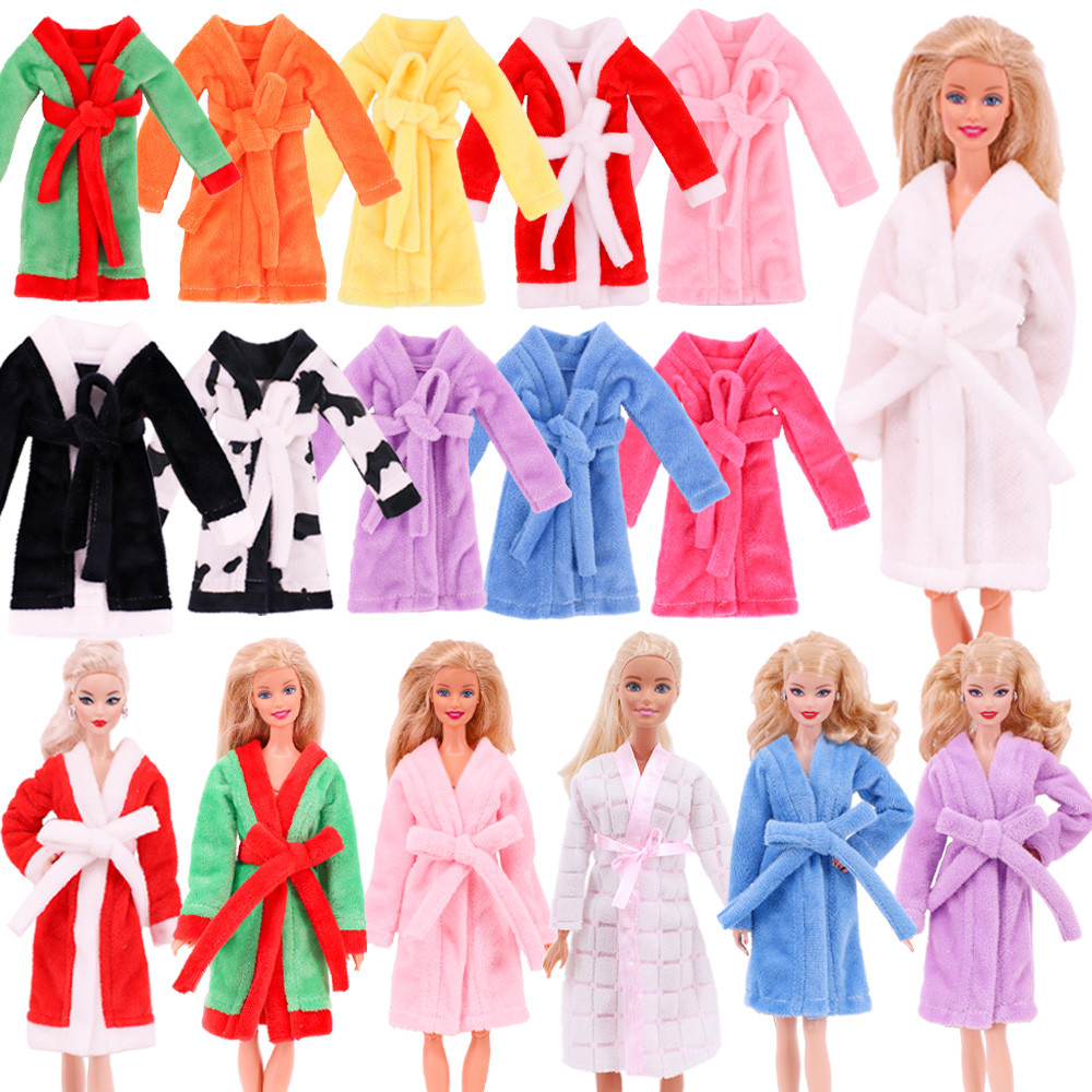 Doll Clothes Plush Bathrobe Sexy Night-robe Skirt Wash Supplies For 30cm Doll&1/6 BJD Doll Clothing 