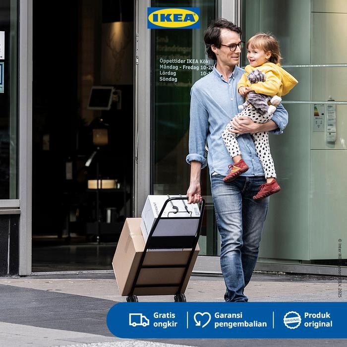 IKEA RULLEBOR Troli Belanja Serbaguna Hitam