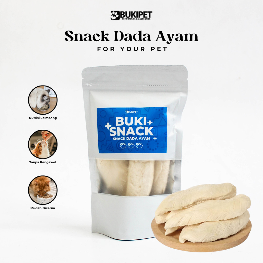 Makanan Snack Ringan Kucing Cemilan Kering Kucing - Snack Dada Ayam