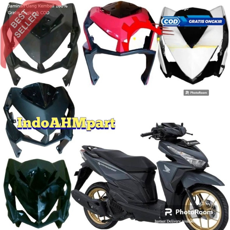 cover body sayap tameng dasi garnis lampu depan paket Vario 125 150 LED 2015 2016 2017