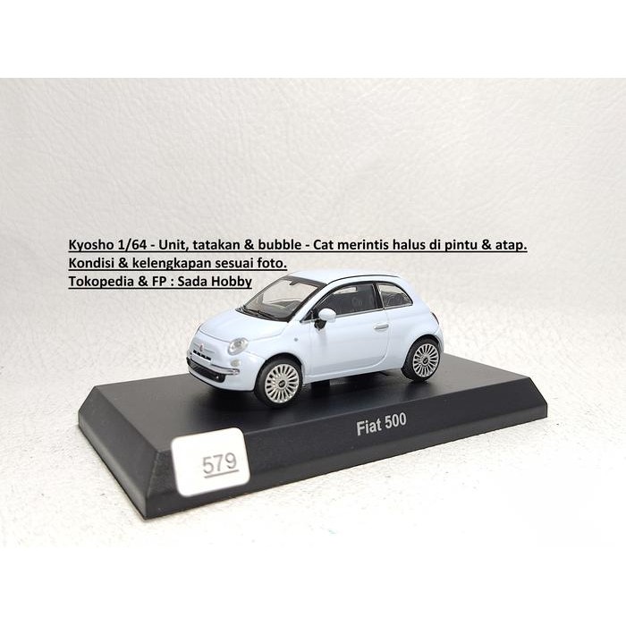 HW  Kyosho 1/64 Fiat 500 Aqua