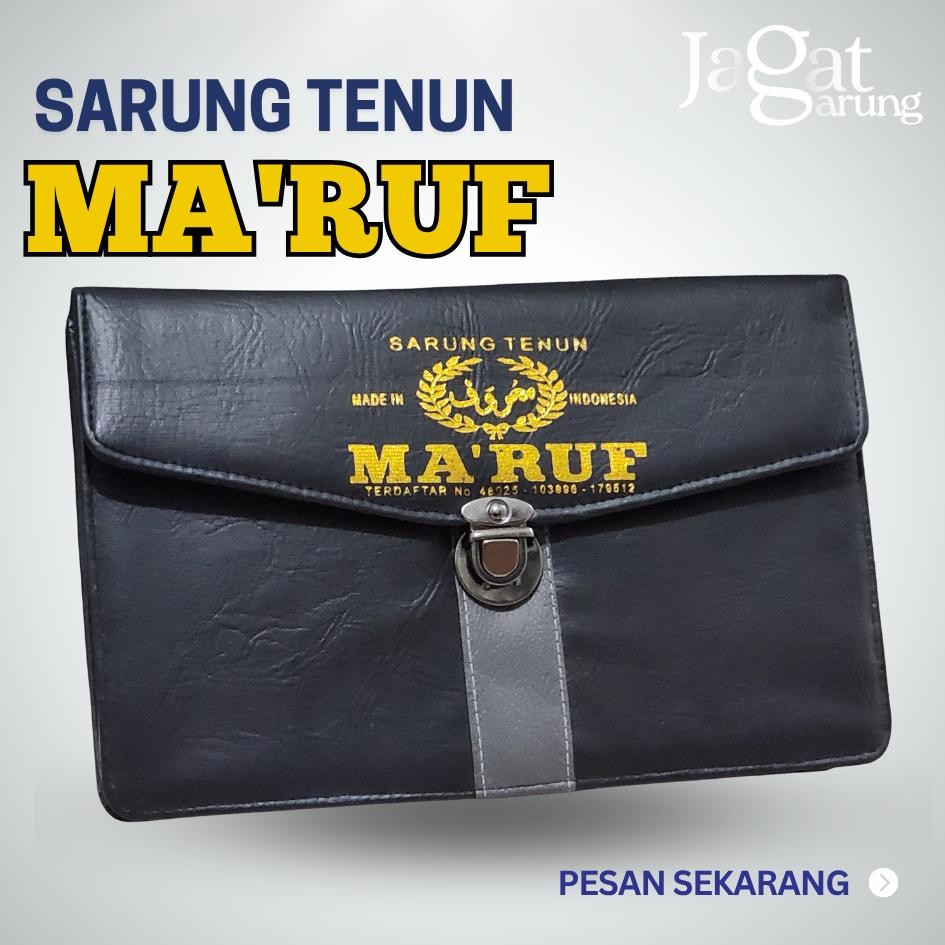 Sarung MA'RUF Kualitas Export Bahan Sutra & Mercerized Sutra Sintetis, Menggunakan Teknik ATBM (Alat