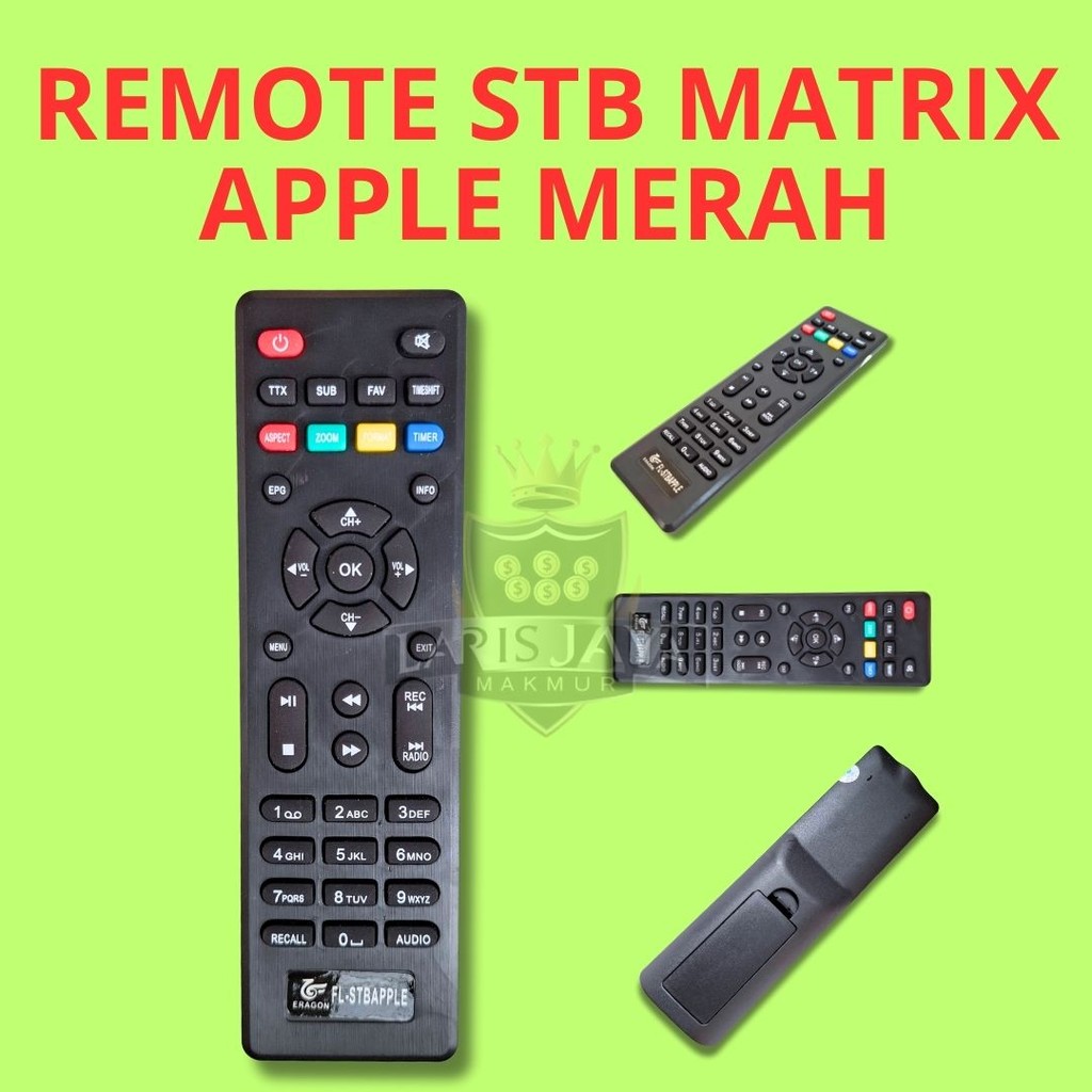 Remot Matrix Apple Merah - STB Digital TV Remote
