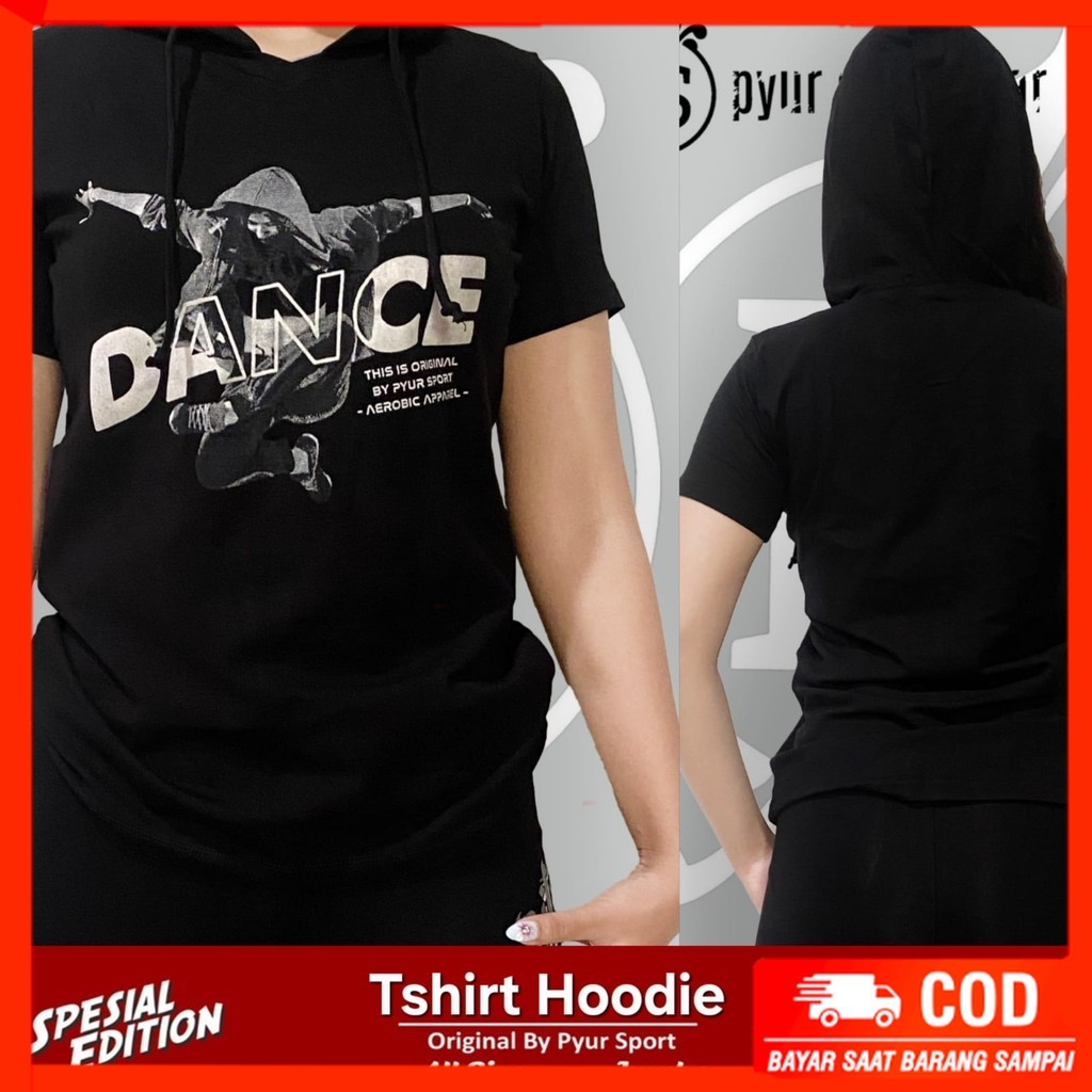 Pyur Sport - Baju Olahraga  Senam Aerobic Wanita Jumbo - Tshirt Hoodie