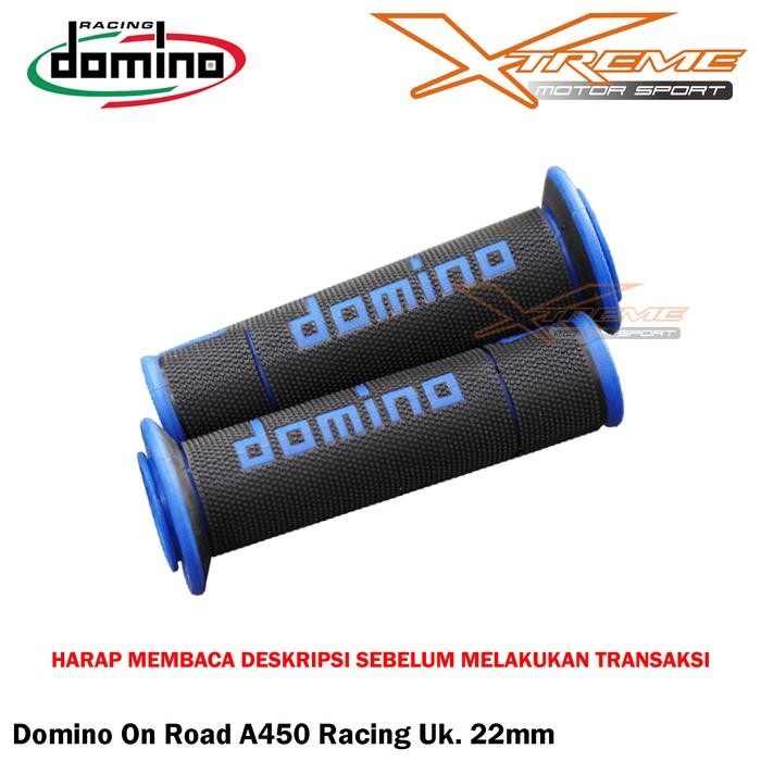 Handgrip Domino Italy On Road Racing A450 Series - Black Blue by Inspire id