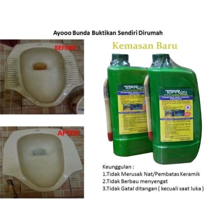 Topron Clean Power Pembersih Keramik Lantai / Pembersih Lantai Kamar Mandi WC Toilet / Pembersih Ker