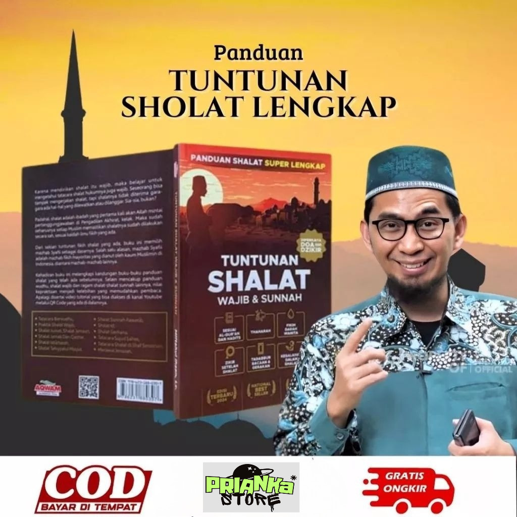 [ Full Colour ] kitab Panduan Shalat Super Lengkap | Tuntunan Sholat Wajib Dan Sunnah