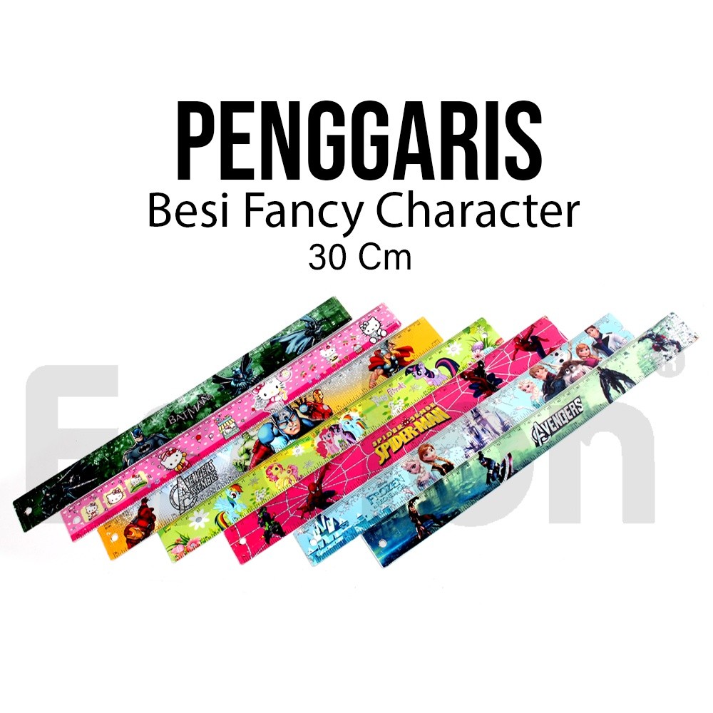 Penggaris / Penggaris BESI 30cm / Penggaris panjang fancy / Penggaris Fancy 9030