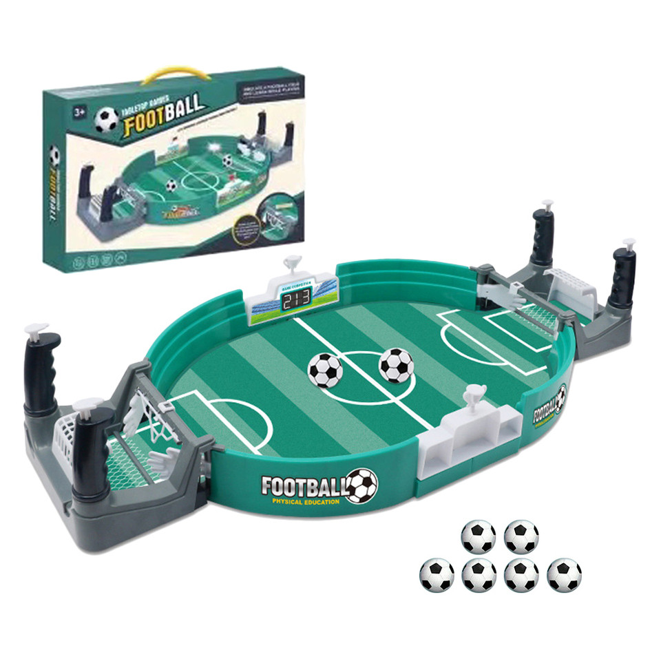 Mini Table Top Football Game Plastic Football Parent-Child Game Portable Tabletop Competitive Soccer