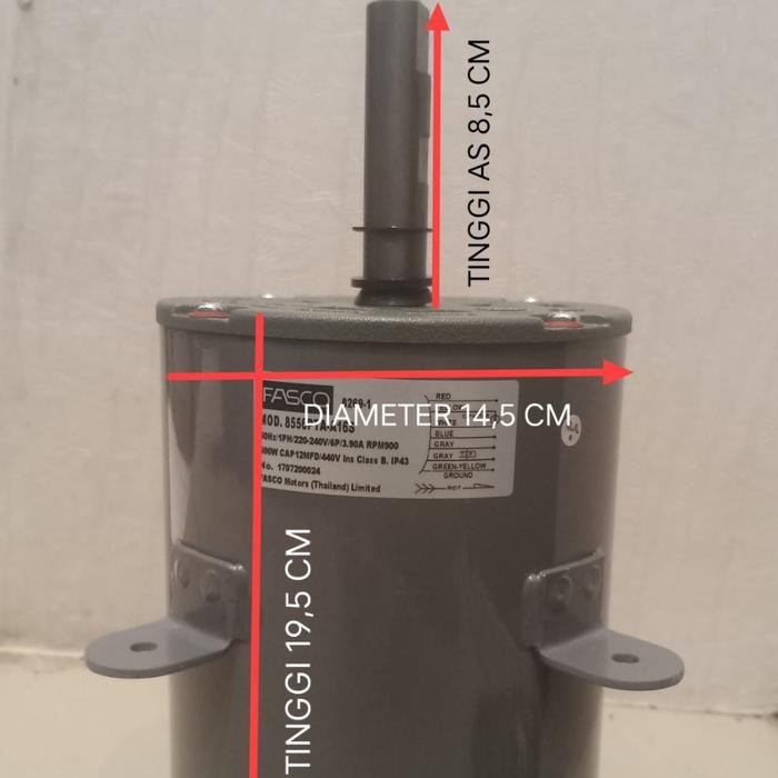 Motor Dinamo Fan Outdoor AC Daikin Fasco MOD. 8556PTA-A16S 900rpm Baru TKH27