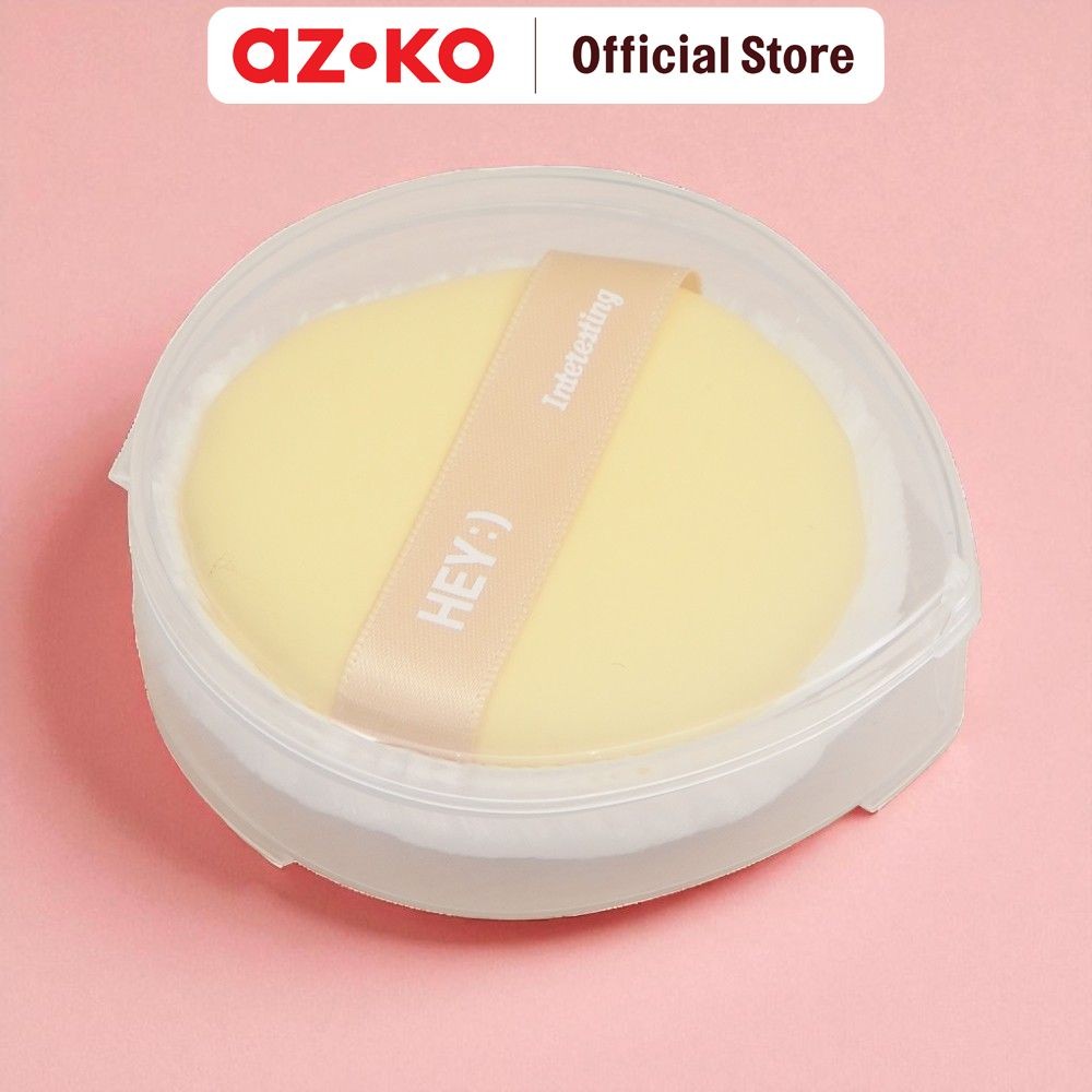 AZKO Ataru Set 2 Pcs Spons Puff Powder - Kuning Sponge Chusion Perlengkapan Make Up Aksesoris Kecant