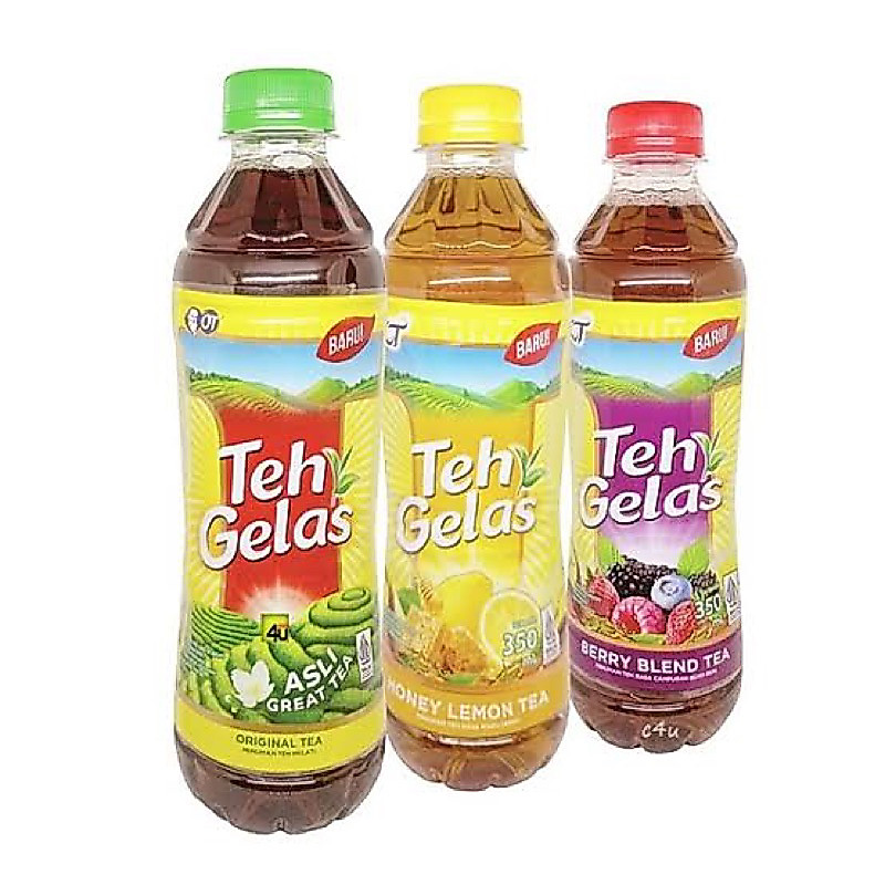teh gelas 330ml - teh gelas botol - teh gelas lemon tea
