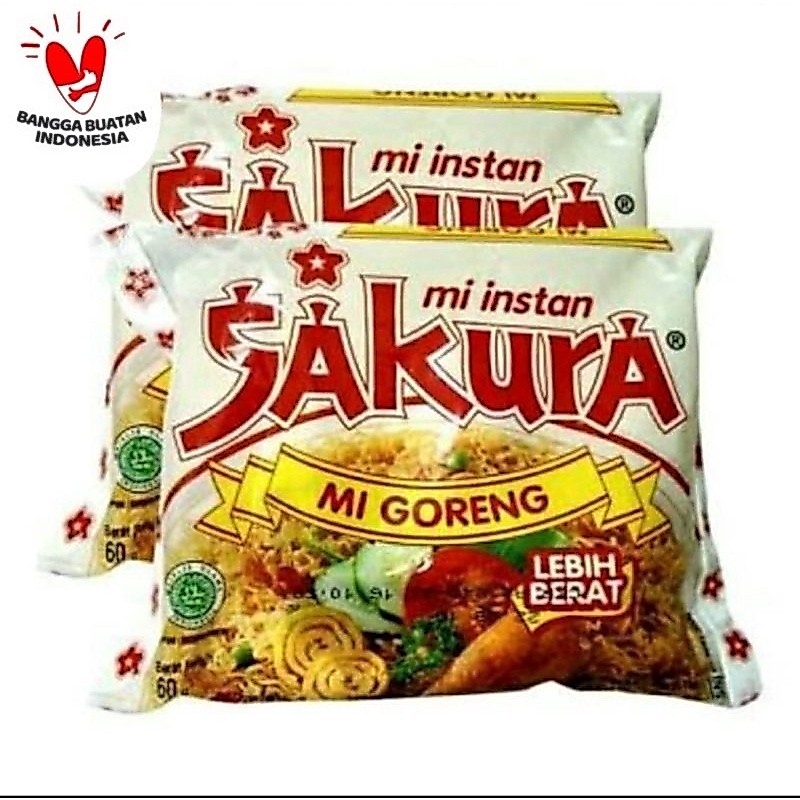 Mi SAKURA 5 Pcs Mie Instant Goreng Mie Sakura Sakura Mie Goreng Sakura