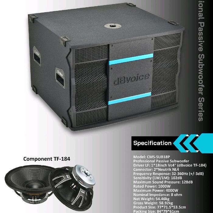 Subwoofer Pasif dbvoice CMS SUB18P Original 18 inch Sub Passive DBVOICE CMS-SUB18P