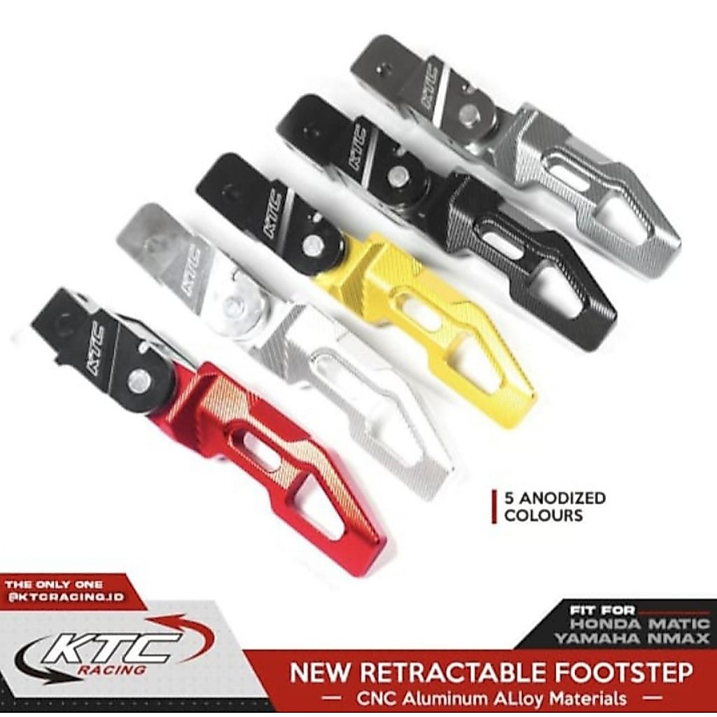KTC RACING FOOTSTEP FUUL CNC INJAKAN NMAX OLD NMAX NEW ORIGINAL KTC RACING NMAX NEW NMAX OLD ORI KTC
