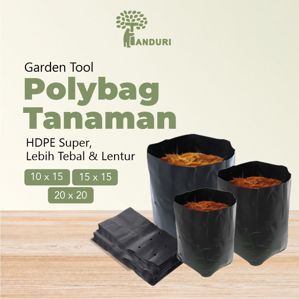 TANDURI - Polybag Tanaman Polibag Ukuran Kecil Sedang 10x15 15x15 20x20 Polybag Persegi Tebal Murah