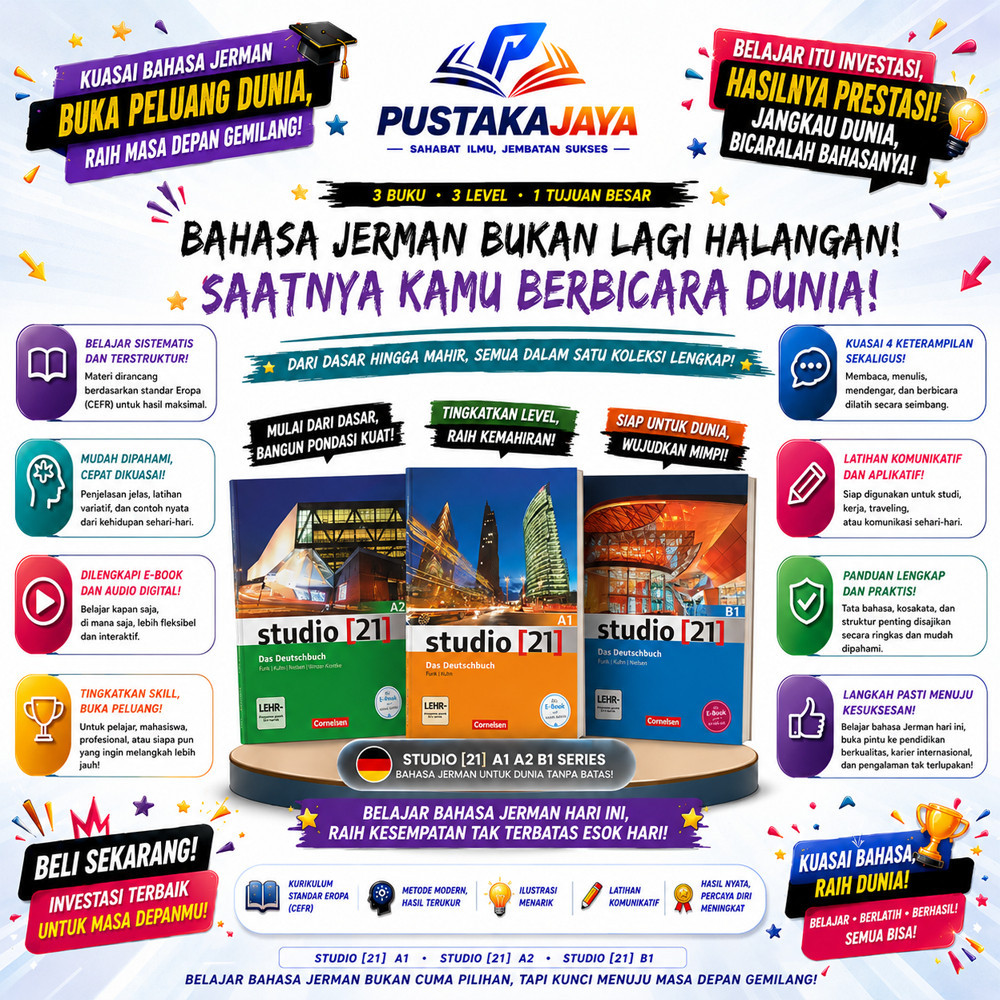 Buku seri Studio 21 (level A1, A2, B1), buku untuk belajar bahasa Jerman (Deutsch)