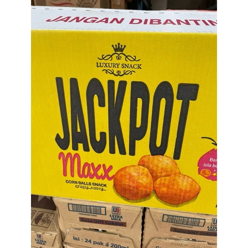 Jackpot maxx Snack Berhadiah uang Tunai Dan Emas harga ecer promo chiki ciki berhadiah BILA BERUNTUN