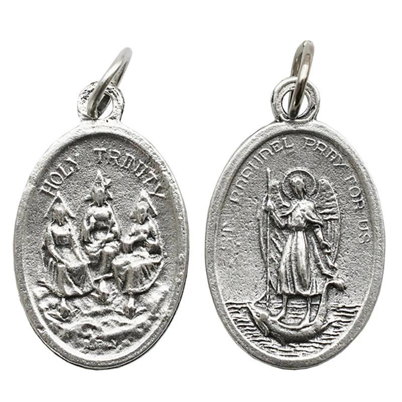 Catholic Jewelry Making Charms Italy Holy Trinity St Raffaele Religious Medal for Bracelet Necklace 