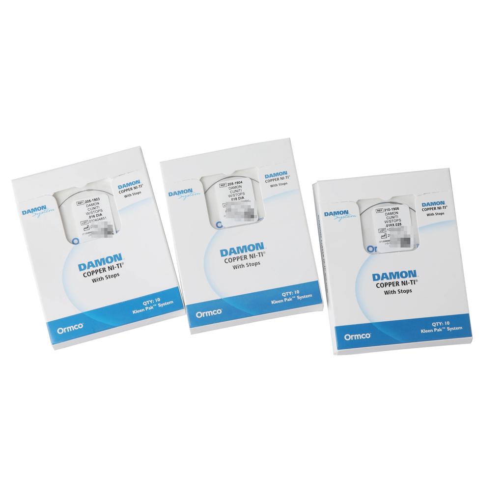 Ormco Damon Series Ortho Arwire CuNiTi Heat-Activated 0.013-0.018" Round Wire for Self-Ligating Brac