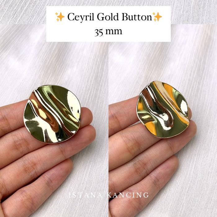 Kancing Mewah Ceyril Button | Aksesoris Kancing Besar  35mm Unik Fancy Blazer Blouse Jas Mewah | Ist