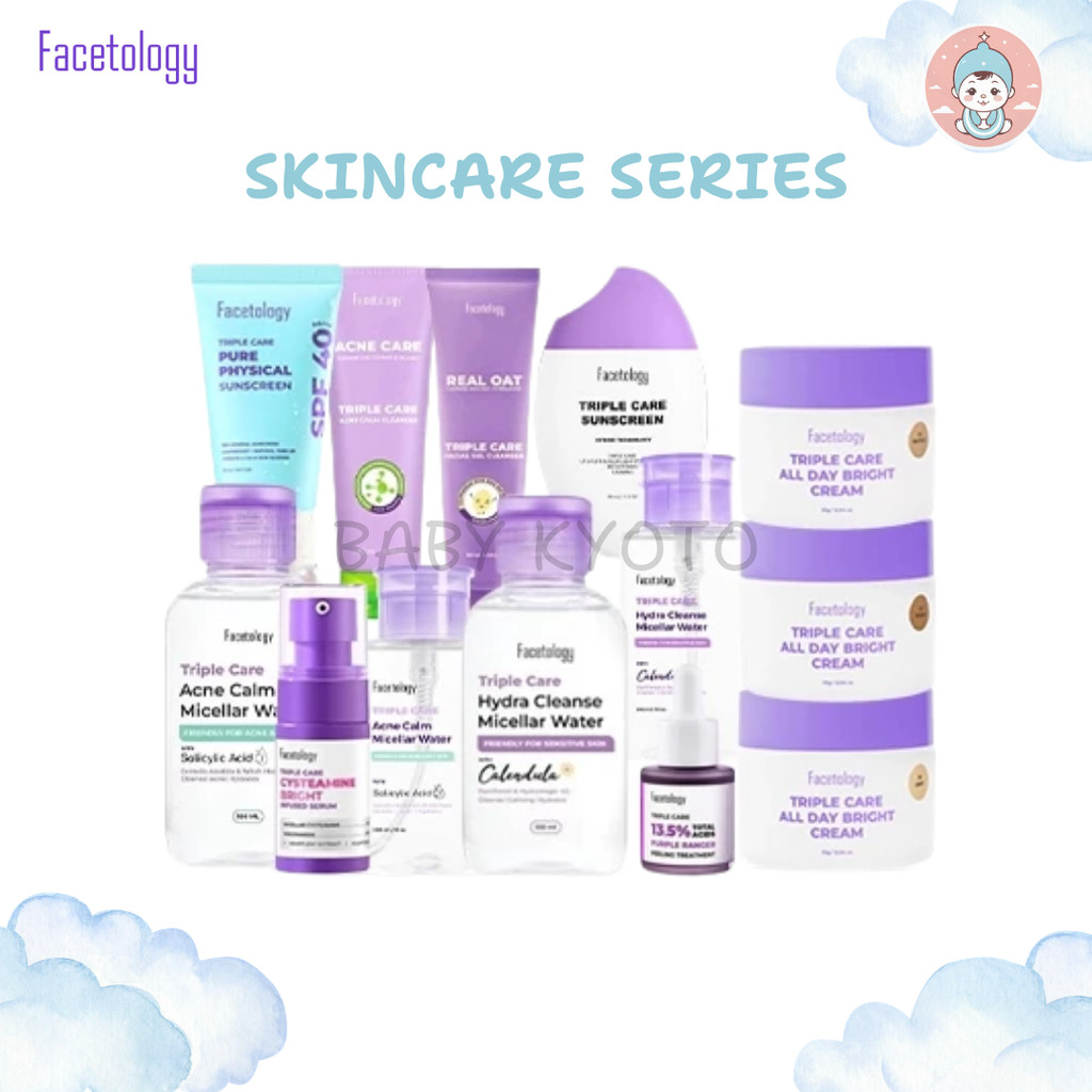 BK Facetology Skincare Series Triplecare Sunscreen Cleanser Panthenol Moisturizing Skin Barrier