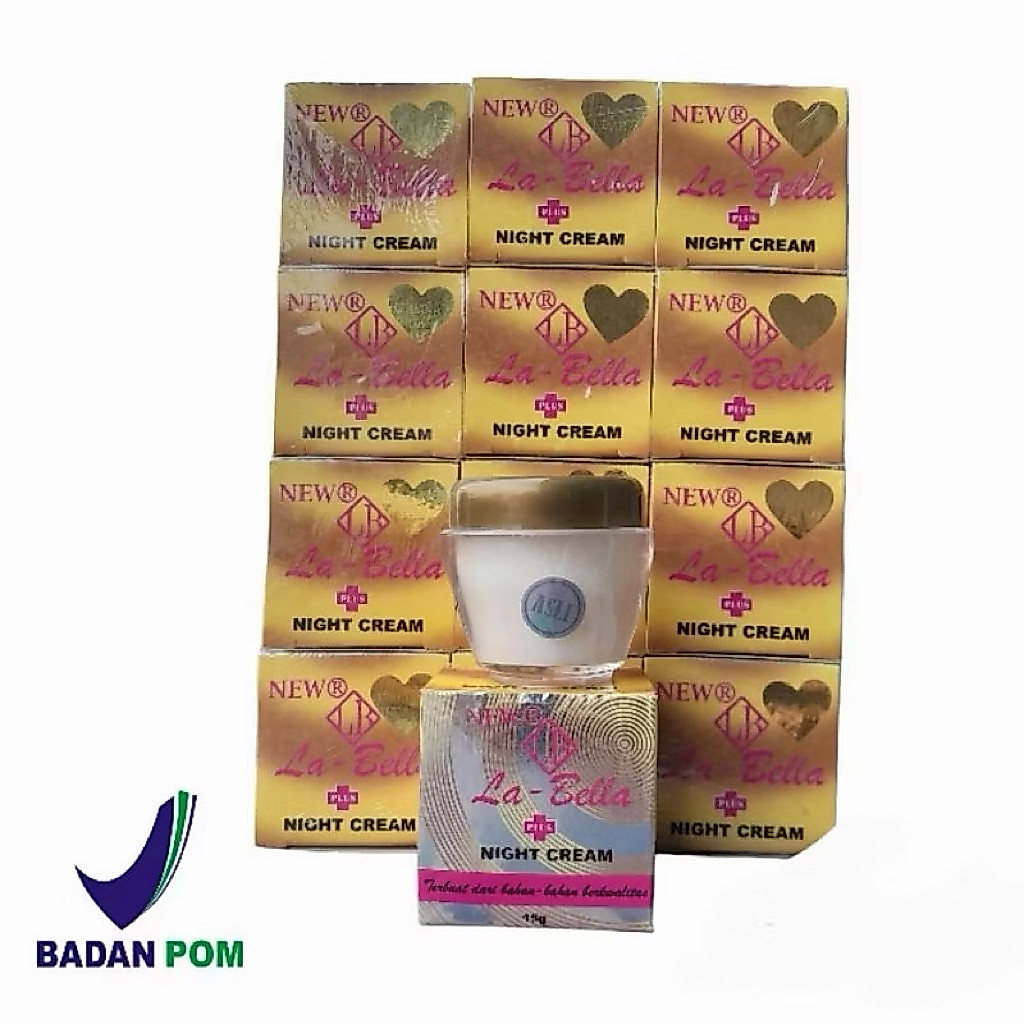 12PCS CREAM LABELLA SIANG/MALAM BPOM