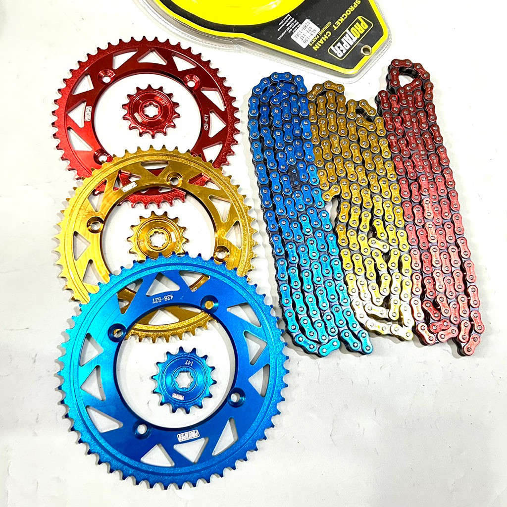 Gear Set KLX 150 D-TRACKER 150 CRF 150 full warna Protaper 428 Gir crf gear crf gear set crf