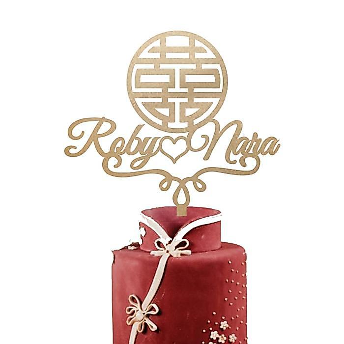 Custom Cake Topper Sangjit / Topper Kue Sangjit Lamaran