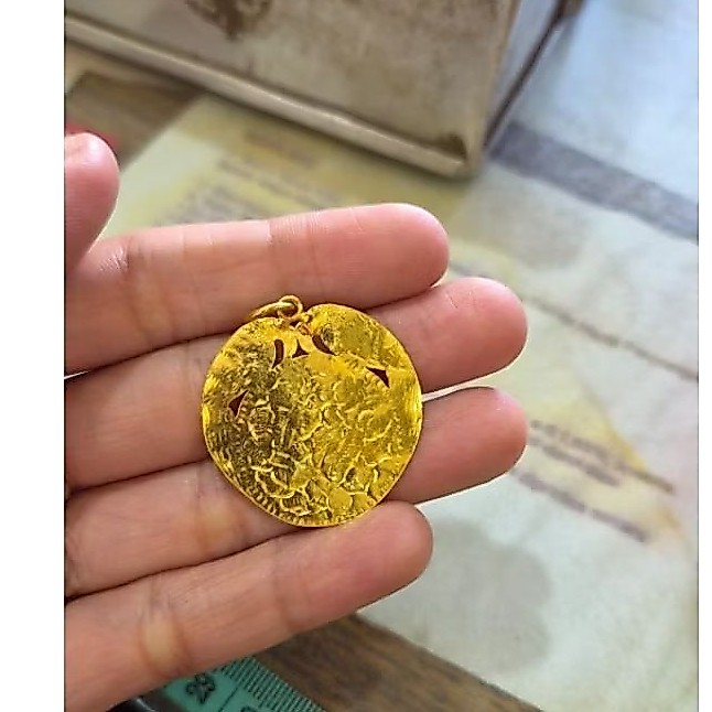 liontin koin - emas asli 24k (LM)- emas 99,99- 3gr