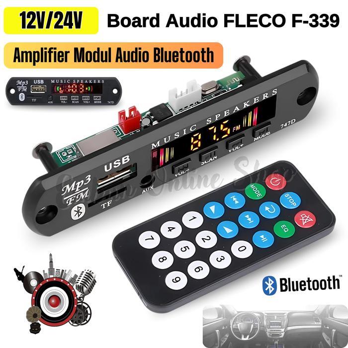 Modul Mp3 Kit Bluetooth Fleco F-339 Audio Board BISA BLUETOOTH + AUX + SD/MMC CARD + MP3 PLAYER + US