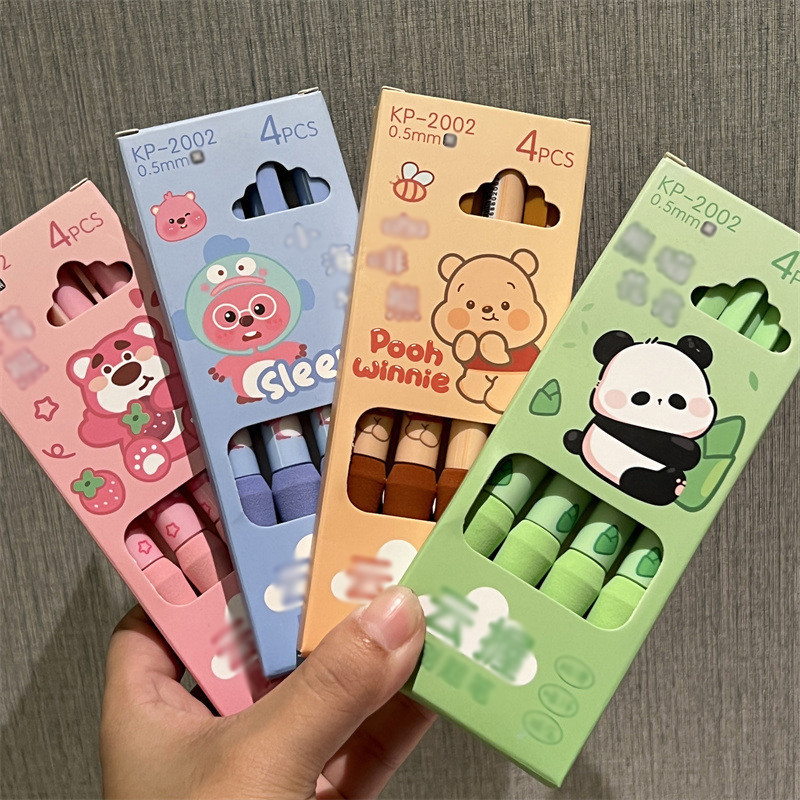 

Pena Netral Hitam Set Pena Uji Spons Lucu Tekan Pena Netral