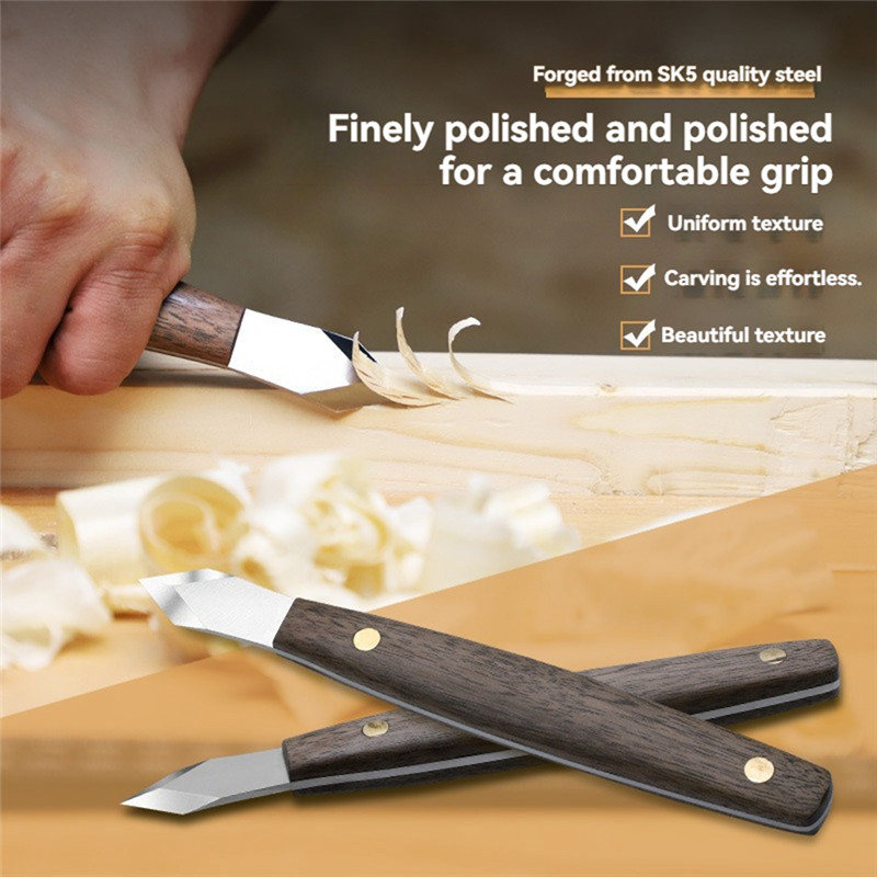 

A40G-Double Bevel Striking Knife Handmade Carving Knife DIY Carving Tool Carving Knife