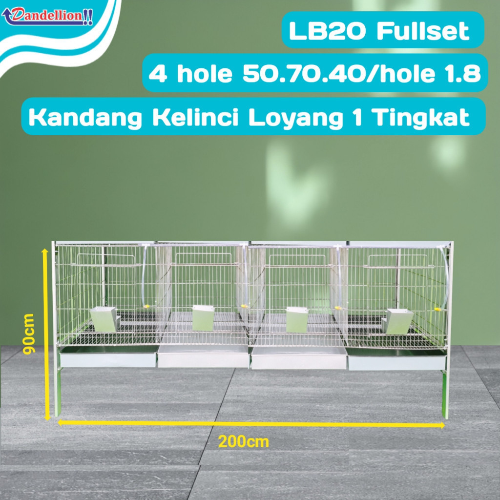 Kandang Hewan peliharaan | Kandang Kelinci Galvanis | Rabbit Cage LB20 (1 tingkat) Loyang