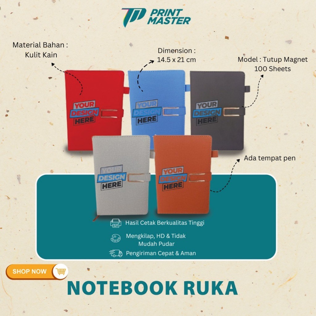 

Custom UV Ruka Agenda/Notebook A5 Cetak Full Color Buku Catatan Souvenir