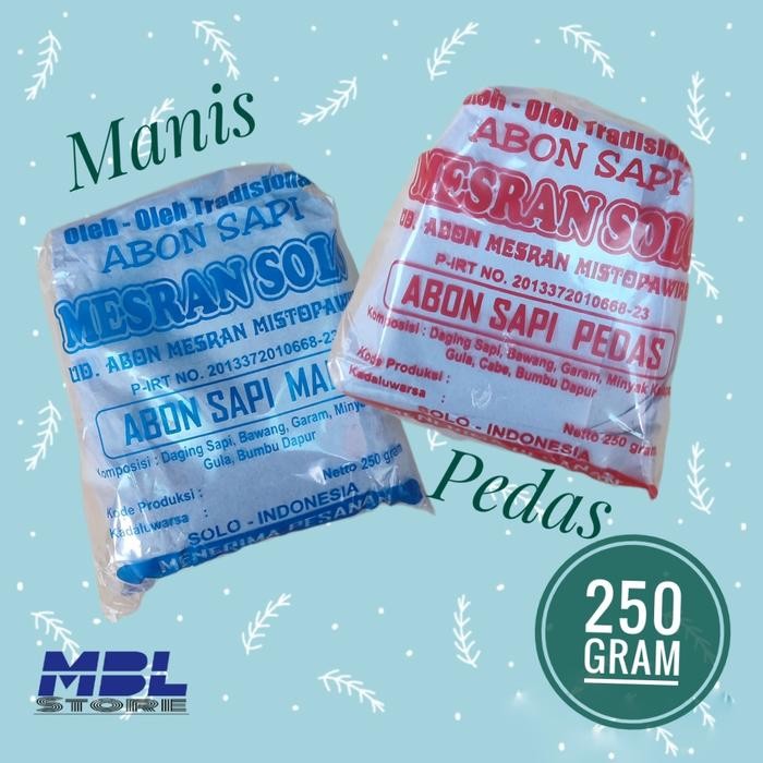 

SALE Abon Sapi Mesran Solo 250grm - ManisTERLARIS