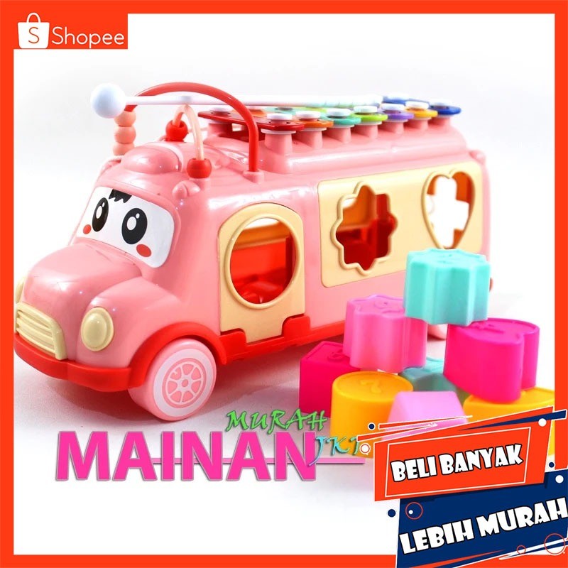 MAINAN BUS XYLOPHONE YE20 MAINAN ANAK BUS XYLOPHONE BLOCKS