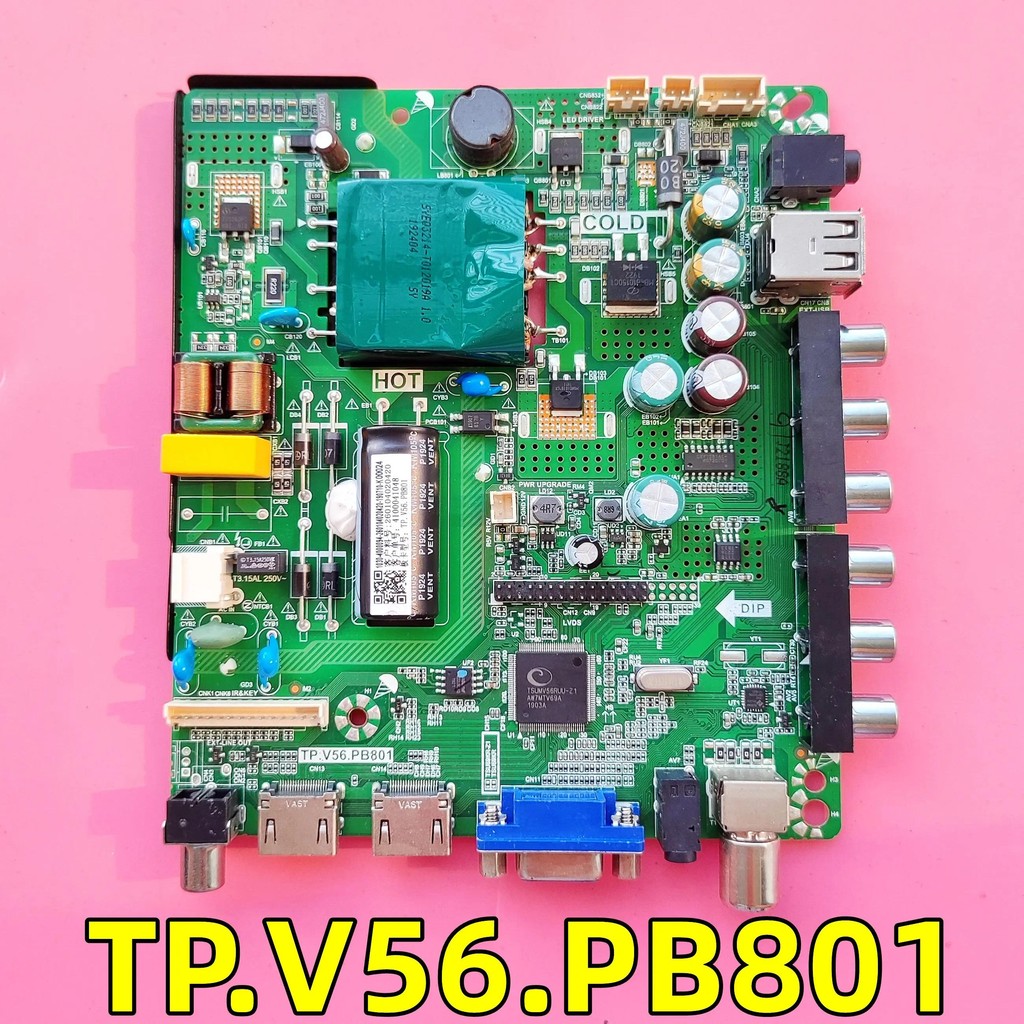 The tested LCD TV motherboard TP.V56.PB801 works well
