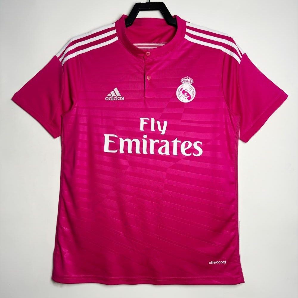 2014-15 Jersey Sepak Bola Pink Tandang Real Madrid T shirt pria