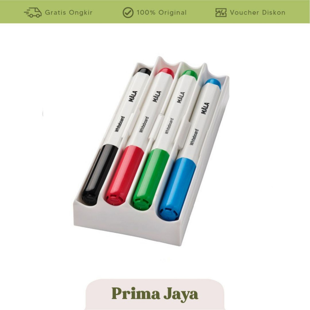 

Recommended Seller IKEA MÅLA Spidol papan tulis+tempat/penghapus, warna campuran