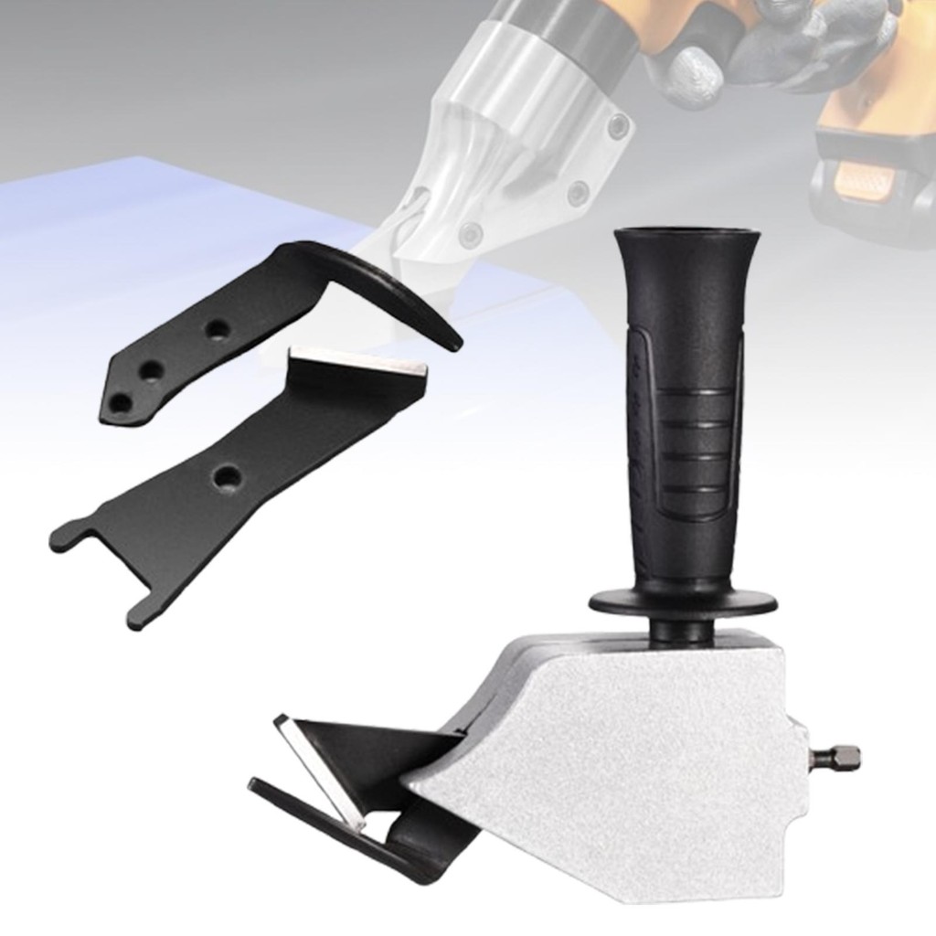 

Metal Sheet Cutter Head Kit for Electric Drill for Clipping Stainless Steel Sturdy Versatile 7x6cm Simple Installation Scissors