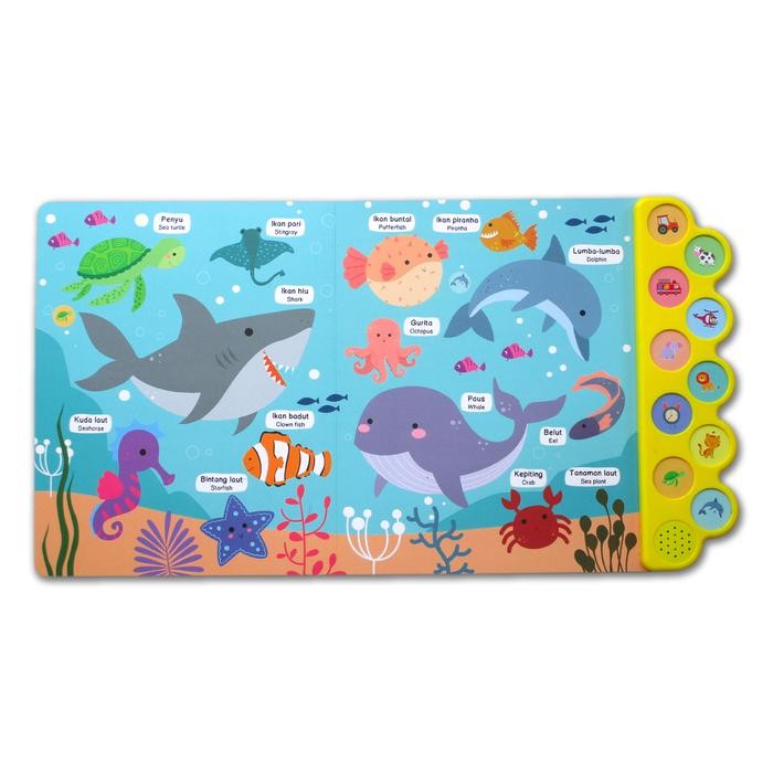 

Buku Bersuara KATA PERTAMA 10 tombol suara hewan (Bahasa Indonesia & English)