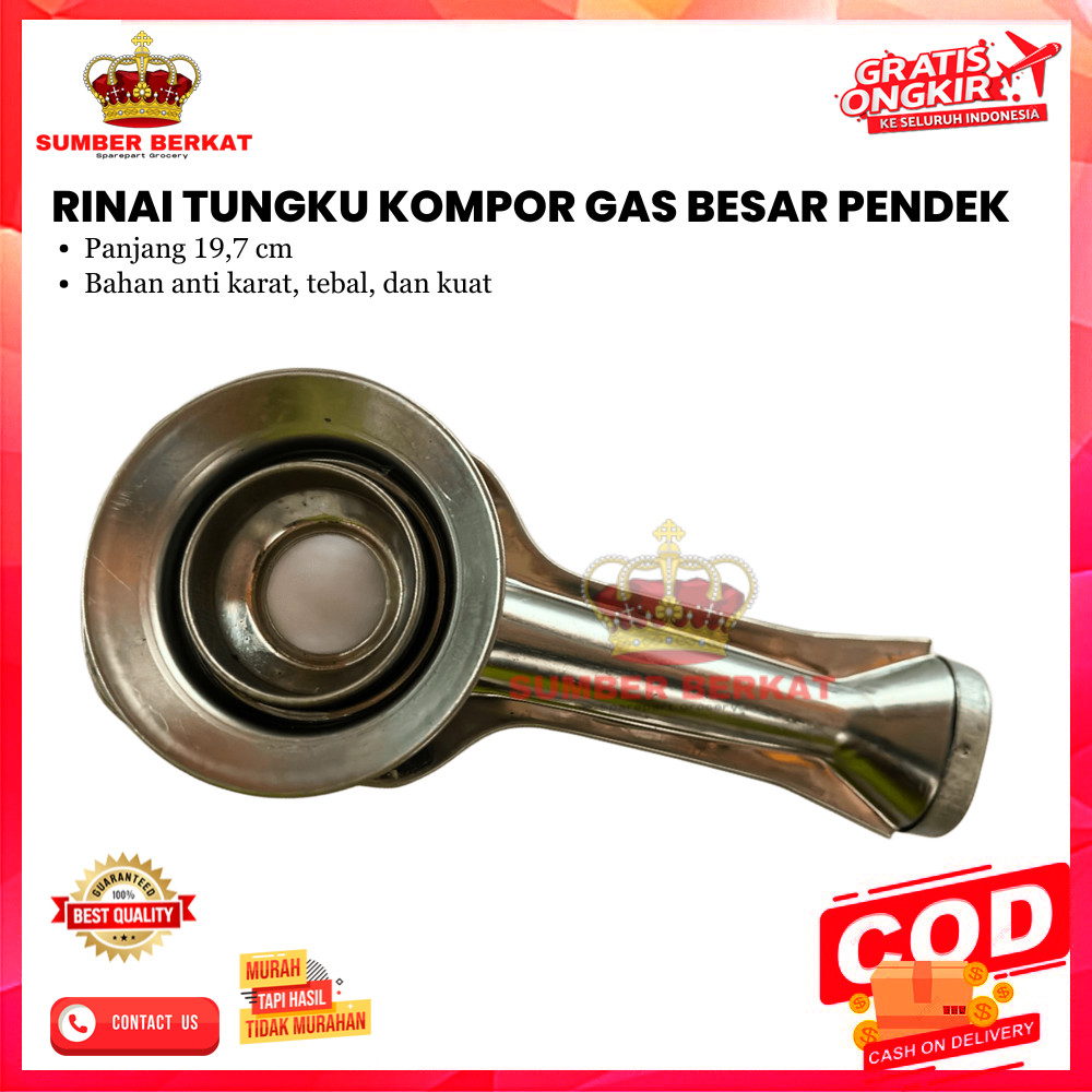 SB- TUNGKU KOMPOR GAS RINAI BESAR PENDEK  19,5 CM