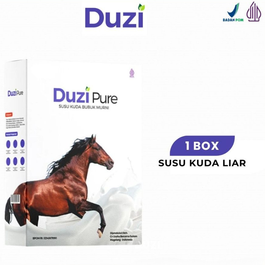 

DUZI PURE Susu Kuda Lombok 200 gram Susu Kesehatan Tulang dan Sendi 1 BOX Original Original