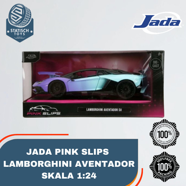 Jada Pink Slips Lamborghini Aventador SV Skala 24 Diecast Mobil Koleksi Original Openable Part