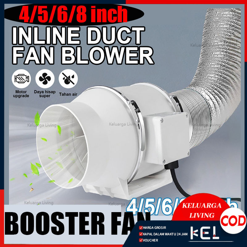 4 "Kipas Angin Buang Diam Ekstraktor dinding jendela toilet mountable Exhaust Fan tekanan meningkatk
