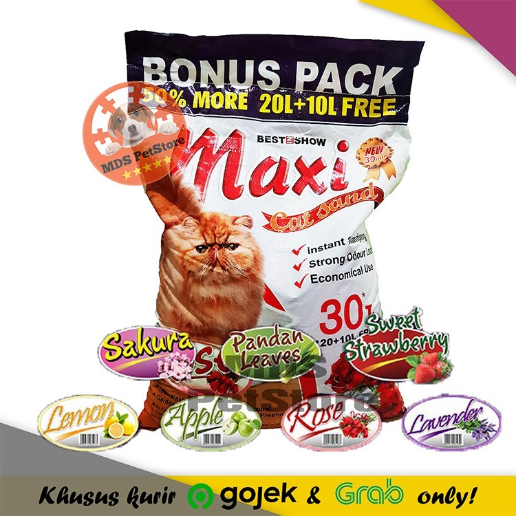 

Pasir Kucing Maxi Cat Sand 30 Liter | catsand 30liter 30ltr 30l ltr litre